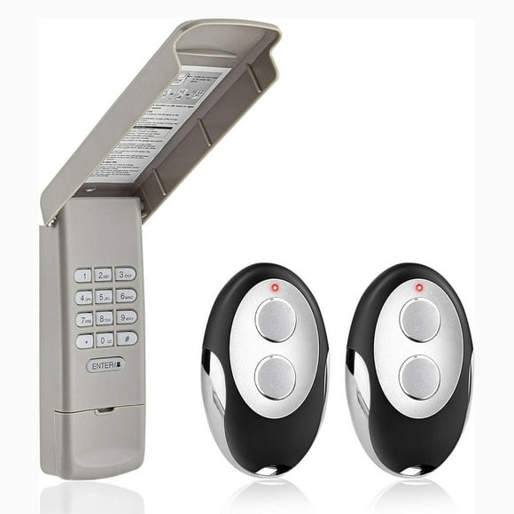 877MAX Garage Door Opener Keypad with 2 Garage Door Opener Remote