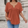 thumbnail image 3 of zbxnLI Plus Size Womens V Neck Shirts Top Casual Dressy Short Sleeve Tunic Shirt Summer Work Business Outfits XL-5XL, 3 of 5