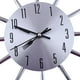 thumbnail image 5 of Reloj de pared de cocina Sincero con cubiertos 3D espejo plateado moderno, 5 of 10