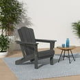 thumbnail image 4 of VOUA Folding Adirondack Chair Set of 4, HDPE Plastic Patio Chairs Perfect for Outdoor, Lawn, Garden, Deck, Outside, Gray, 4 of 7