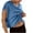Blue, variant on Clearance under 10 DYTTDG Womens Open Back Workout Backless Short Sleeve Athletic Shirt Running Cropped Top Gym Yoga Tee Black,L