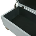 thumbnail image 4 of Ottoman Storage Bench with Recessed Support Hinge Top in Linen, Perfect for Bedroom and Living Room Organization，Grey, 4 of 8