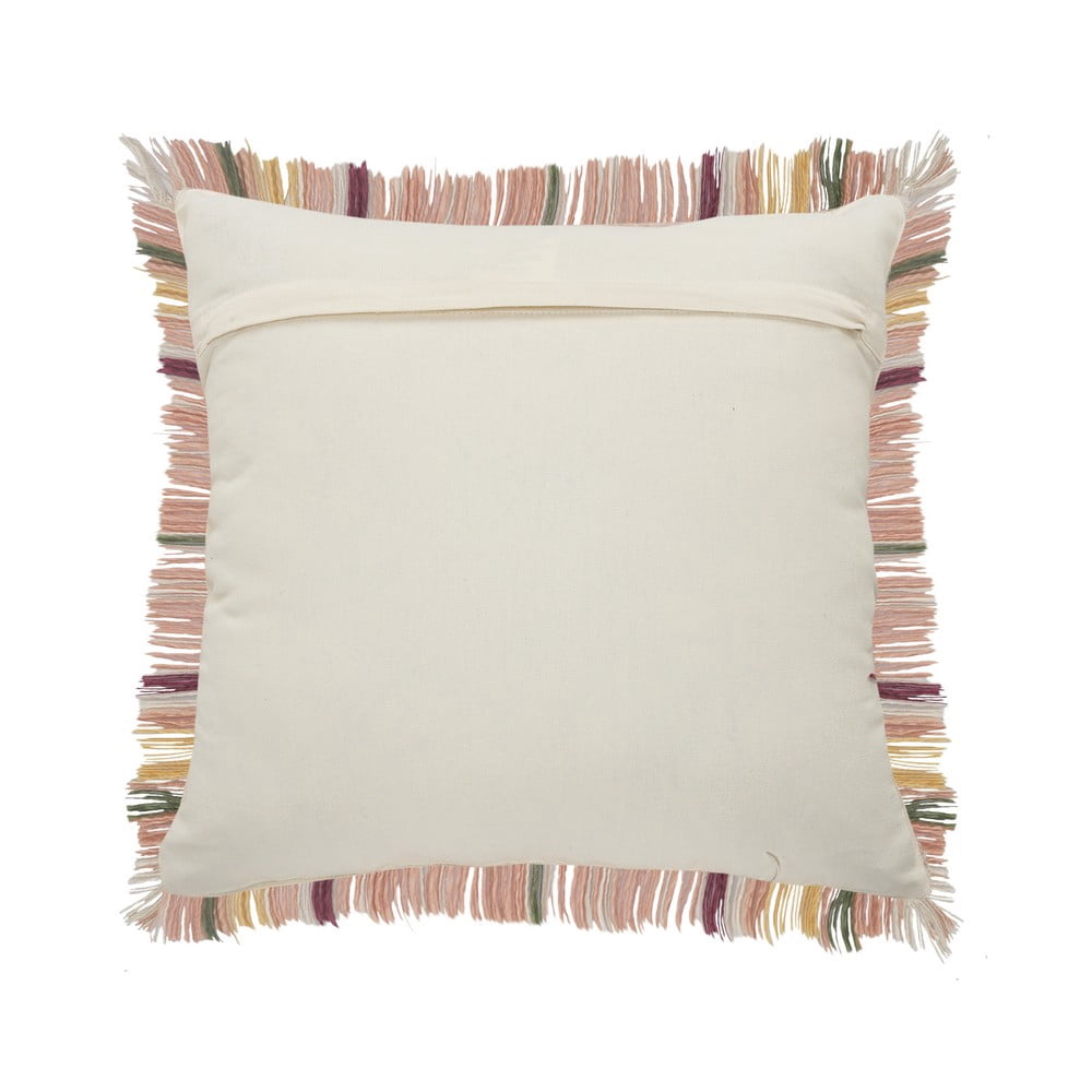 Ox Bay 20" x 20" Pink/ Yellow Tartan/Plaid Organic Cotton Pillow Cover