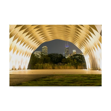 Amber Photograph - Trademark Fine Art 'Amber Tunnel' Canvas Art by NjR Photos