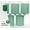 Green & Clear, variant on PLASTICPRO Plastic Wine Glasses Disposable 9 oz Plastic Cocktail Cups, 10 Pack
