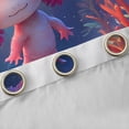 thumbnail image 4 of Homewish Kawaii Salamander Blackout Curtains Set of 2 (52x84 Each),Sealife Red Coral Window Curtains,Pink Axolotl Curtains and Drapes For Boys Girls,Super Cozy Room Decor, 4 of 6