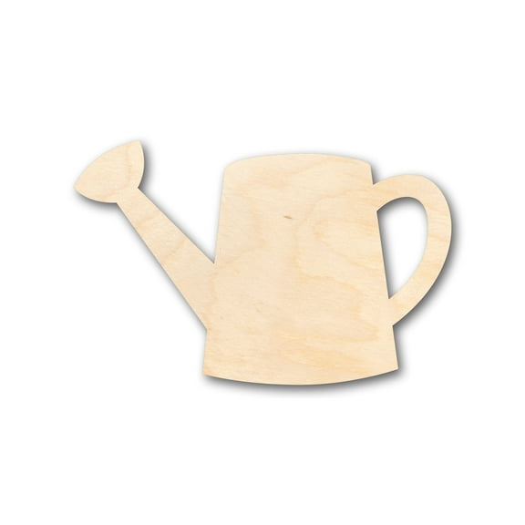 Unfinished Wood Garden Watering Can Shape - Craft - up to 46" DIY 7" / 1/2"