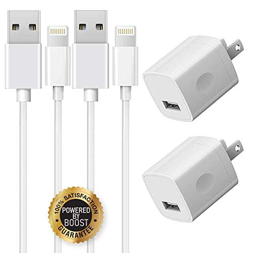 woestenij Matig Berri epacks 2-Meter Charging Cables with Power Adapter Cube 2-Pack Cords with 2-Pack  USB Wall Charger Block Plug Compatible iPhone X/8/8 Plus/7/7 Plus/6/6S/6  Plus/5S/SE/Mini/Air/Pro Case - Walmart.com