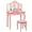 Pink, variant on LEIYY Kids Wooden Vanity Table & Stool Set, 2 in 1 Detachable Design with Dressing Table and Writing Desk, Princess Makeup Dressing Table with Two 180° Folding Mirror, for Girls, Kids (Pink)