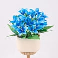 thumbnail image 6 of Artificial Flower Bouquet with Vase Faux Silk Floral Arrangement Low Maintenance Centerpiece for Living Room Bedroom Wedding Party Decor YYUZH, 6 of 6