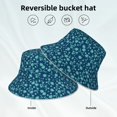 thumbnail image 3 of Vsdgher Daisies Flowers Print Bucket Hat for Men&Women Bucket Hat Reversible Summer Double-Side-Wear Travel Gardening, Beach, Camping, Hiking, Fishing Cap, 3 of 5