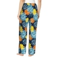 thumbnail image 3 of Naloa Sunflowers Print Women’s Ultra-Soft Comfy Pajama Lounge Pants with Pockets & Drawstring, 3 of 8