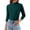 Green#25, variant on Mock Neck Tops for Women Trendy Loose Fit Turtleneck Long Sleeve Shirts Mockneck Casual Tunic Basic Tees Turtle Neck Thermal Undershirt Turtlenecks 3/4 Sleeve Tops Blouses Underwear