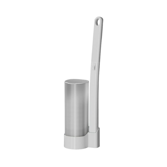 Transemion Disposable Toilet Brush Head For Fast Effective Bathroom Cleaning Storage White Brush