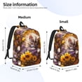 thumbnail image 2 of Disketp Cute Cat Sunflower Mochila de Lona Estampada, Mochila Escolar de Viaje Ligera para Estudiantes y Portátil-Medium, 2 of 5