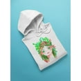 thumbnail image 3 of Green Nature Girl Hoodie Women -Image by Shutterstock, Female 3X-Large, 3 of 4