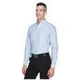thumbnail image 2 of 8970 UltraClub Men's Classic Wrinkle-Resistant Long-Sleeve Oxford Blue/White 3XL, 2 of 4