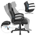 thumbnail image 6 of Lacoo Faux Leather Computer Gaming Chair Office Desk Chair with Lumbar Support, Black, 6 of 7