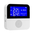 thumbnail image 1 of Amdohai Wi-Fi Temperature Humidity Meter Indoor Hygrometer Temperature Sensor Alarm Tuya APP Control 2.9-inch LCD Backlight Display ℃ / ℉ with Time Date for Home, 1 of 8
