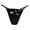 Black, variant on Men'S Glossy Satin Thin Strap Low Rise Minimalist Thong Underwear Deep XXL
