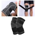 thumbnail image 4 of Sports Knee Support Bandage, Breathable Adjustable Straps Easy To Wear Wear Resistant Compression Knee Brace Black  For Basketball Black, 4 of 8