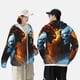 thumbnail image 4 of Balery Red And Blue Fire Skull Warrior Sudadera ligera de manga larga con capucha y protección solar UPF 50+ para hombre y mujer, ideal para pesca y running-3X-Large, 4 of 7