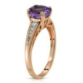 thumbnail image 2 of Galaxy Gold Size 5.5  14K Solid Rose Gold Ring with Natural Diamonds & Round Shape Natural  Amethyst  Grade AAA, 2 of 5