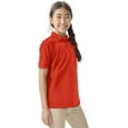 thumbnail image 5 of Classroom School Uniforms Adult Short Sleeve Pique Polo CR832X, XL, Orange, 5 of 7