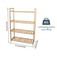 thumbnail image 5 of Ladder Bamboo Shoe Rack Wooden Storage Shelves Books Plant Display Rack 4 Tier, 5 of 5