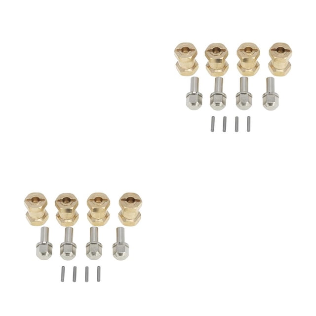 Tholdsy Paquete de 4 adaptadores combinadores de extensión de cubo de rueda hexagonal 1/10 reemplazo de actualizaciones de piezas de repuesto Type3 NO3