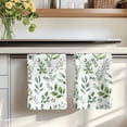thumbnail image 7 of Eucalyptus Leaves Kitchen Towels Set of 2, Sage Green Watercolor Farmhouse Absorbent Dish Towels for Kitchen, Microfiber Hand Towel, Quick Drying Tea Towel for Cleaning Decorative Dishcloths, 7 of 7