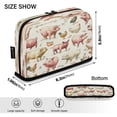 thumbnail image 3 of Standing Pencil Case with Base Large Capacity Stationery Pouch Pen Bag with Zipper for Women Men Watercolor Farm Animals, 3 of 7