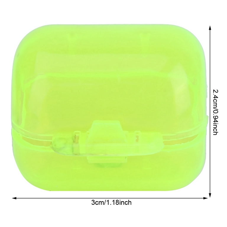 Eatbuy 50 Pcs Plastic Fishing Hook Box, Lure Covers Tackle Box Clamshell  Fluorescent Yellow Squid Lure Hook Box Cover Case Fishing Accessory(L) 