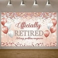 thumbnail image 2 of Purple Theme Retirement Banner Black Background Happy Retirement Banner Balloon Design Triangle Flag Decor Farewell Banner for Retirement Party Office Party Photo Shoot, 2 of 9