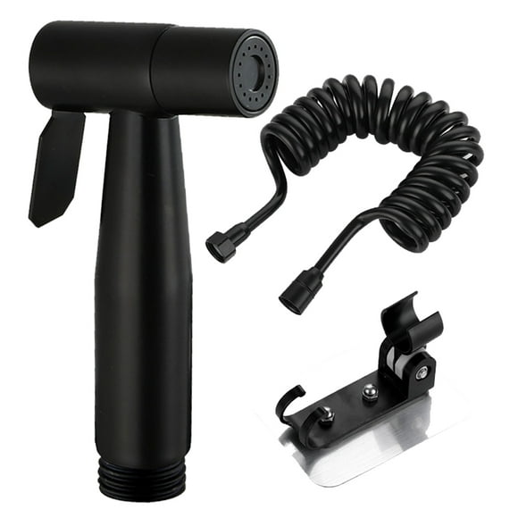 Hand-held bidet sprayer, adjustable toilet water pressure, with bidet hose