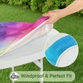 thumbnail image 5 of Colorful Wave Pattern Round Fitted Tablecloth with Elastic Edge,Dining Table Cover Waterproof,Outdoor Round Tablecloth for Camping,Dining,Indoor and Outdoor, 5 of 7