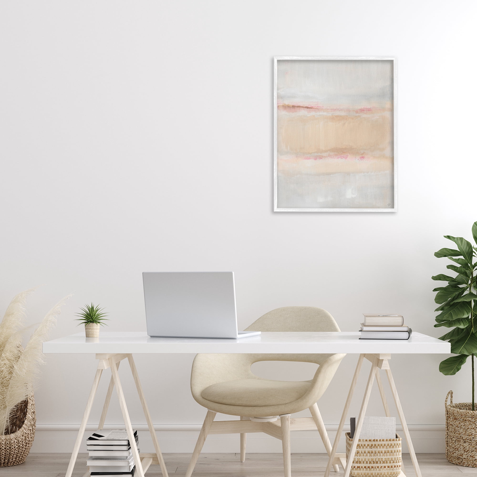 Stupell Industries Restful Misty Landscape White Framed Giclee Art, design by Lanie Loreth