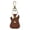 B, variant on Vintage Guitar Shape Keychain - Brown & Black Leather Pick Case, Portable Size, Retro Brass Hardware for Backpacks, Bags & Musician Birthday Gift