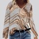 thumbnail image 2 of Camisas Para Mujer Camisetas de Gran Tamaño Manga Larga Moda Casual Cuello en V Cómodo Impreso Top Camiseta Blusa Odeerbi ODB135581, 2 of 4