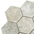 thumbnail image 3 of Splendor 8.9 in. x 12.8 in. Polished Beige Porcelain Mosaic Hexagon Wall and Floor Tile (7.09 sq. ft./case) (9-pack), 3 of 5