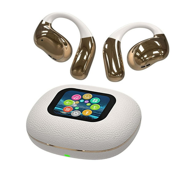 2025 New Ai Translating Earbuds, Wireless Bluetooth Translation Earbuds Translation Earbuds Real Time, 144 Languages Play Music Bluetooth Over-Ear for Travel Business Learning (Gold)