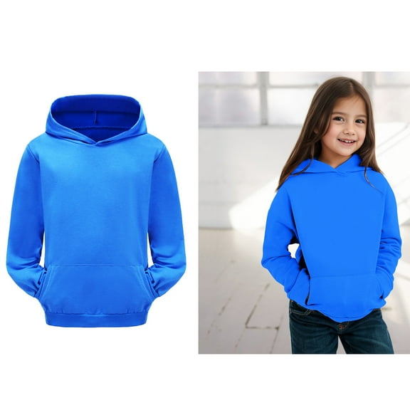 Toddler Hoodie Kids Dark Blue Hoodie Long Sleeve Casual Basic Pullover Sweatshirt Hoodie Fall Clothes 2-3 Years Old Girl Clothes