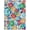ROSE/MINT/PEACH, variant on Chiffon Printed Flower Power Pleated Fabric by the Yard Floral Sheer Dress Top (BROWN/RUST/OLIVE, ByYard)