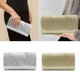 thumbnail image 2 of Clutch Purses Sparkling Party Pleated Flip Handbag Fashion Evening Clutch Bags Glitter Party Wedding Handbag with Chain, 2 of 21