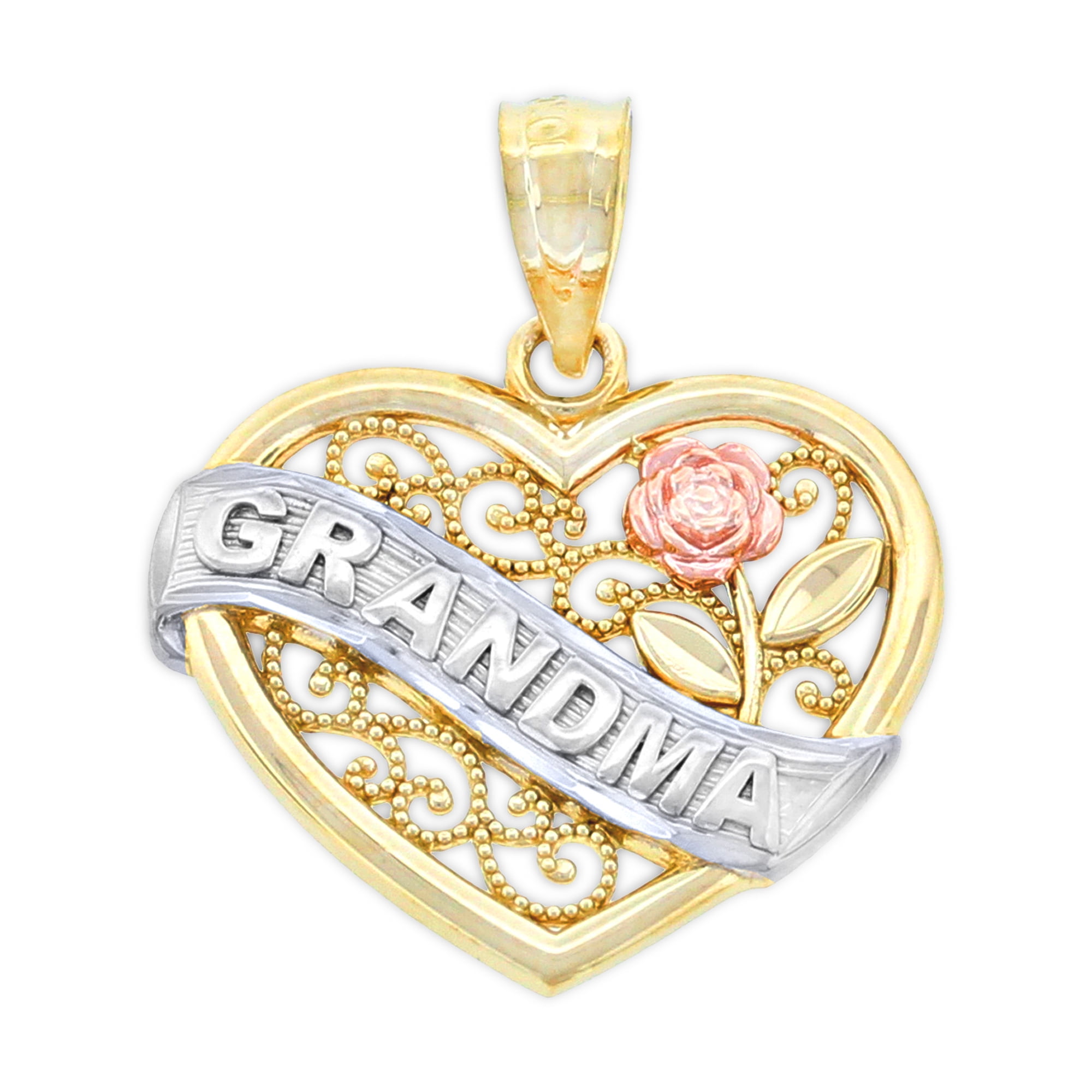 Charms for Bracelets and Necklaces 10k Yellow Gold Grandma Charm 