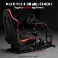 thumbnail image 3 of G29 Adjustable Gaming Sim Cockpit With Red Seat Fit for Logitech G920 G923, for Thrustmaster T300 Racing Steering Wheel Stand, Not Including Steering Wheel Pedal and Handbrake, 3 of 7