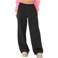 thumbnail image 6 of Wide Leg Sweatpants Women Low Rise Fleece Sweat Pants Elastic Waist Baggy Jogger Pants With Pockets Athletic Comfy, 6 of 8