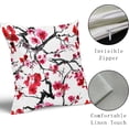 thumbnail image 5 of Spring Floral Pillow Covers 20x20 Inch Japanese Cherry Blossom Throw Pillow Covers Vintage Pink Flower Decorative Outdoor Pillowcase Cotton Linen Cushion Covers for Couch Sofa Bedroom Home (Pack of 2), 5 of 6