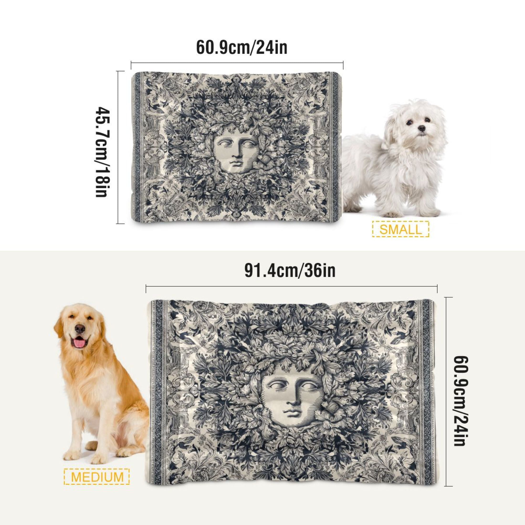 Cozy Mat Pet Bed Indoor Outdoor Warm Soft For Cat Dog Puppy(S/M) Intricate Vintage Pattern