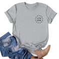 thumbnail image 7 of CAICJ98 Women's 250Th America Anniversary Casual Printed Crew Neck T-Shirt Faith Freedom 250 Years Women's T Shirts (Grey,S), 7 of 7